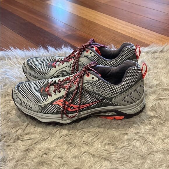 Saucony Excursion TR 9 Gray and‎ Orange Trail Running Shoes - Picture 2 of 8